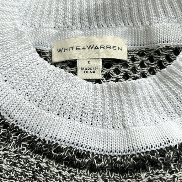 White + Warren Cotton Linen Two Toned T Shirt - Picture 6 of 9